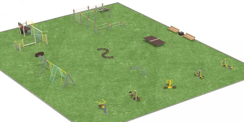 Дизайн проект спортплощадки разновозрастной  в Симферополе