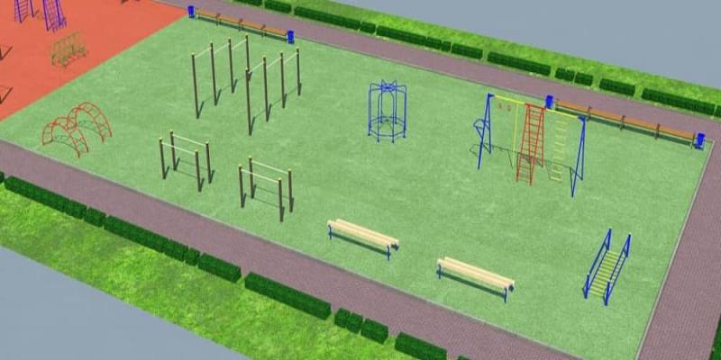 Проект детско-спортивной площадки для школы - детсада в Симферополе