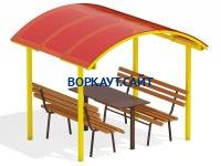 Стол и лавки под навесом МАФ 4005 в Симферополе