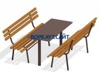 Дачный комплект из 2 лавочек и стола МАФ 1620 в Симферополе