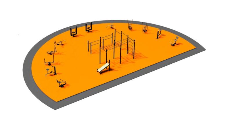Дизайн проект спортплощадки Полукруглая в Симферополе