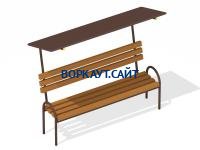 Лавочка под навесом МАФ 1607 в Симферополе