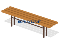 Лавочка без спинки МАФ 1601 в Симферополе