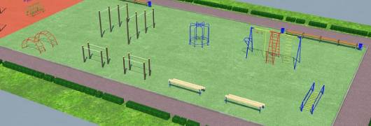 Проект детско-спортивной площадки для школы - детсада в Симферополе
