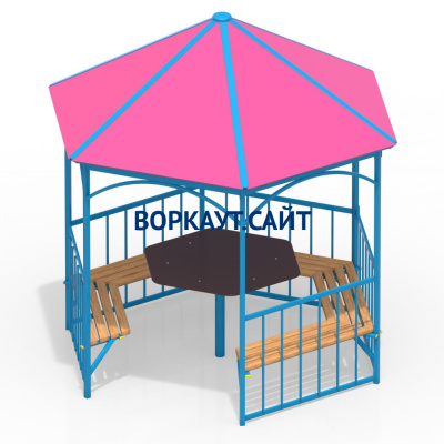 Беседка со столом и лавками МАФ 4121 в Симферополе