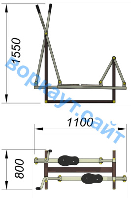 Уличный тренажер "Лыжник" УТ 008 в Симферополе