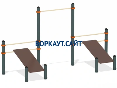 Воркаут с турником и двойной скамьей для пресса ВС-28 в Симферополе