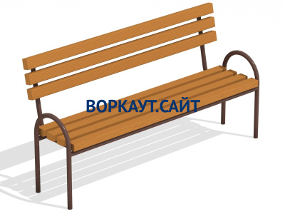 Парковая лавочка со спинкой МАФ 1605 в Симферополе