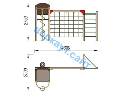 Детский спортивный комплекс Игровой ДСК 3111 в Симферополе