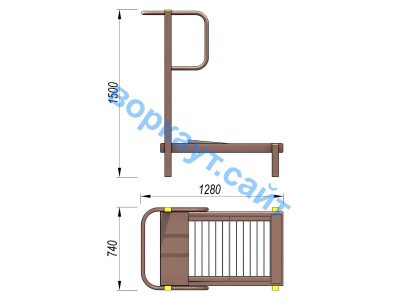Уличный тренажер Беговая дорожка УТ 009 в Симферополе