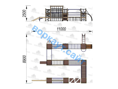 Детский спортивный комплекс Полоса препятствий ДСК 3116 в Симферополе