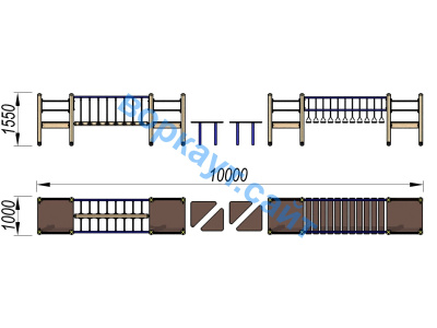 Детский спортивный комплекс Двойной мостик ДСК 3115 в Симферополе