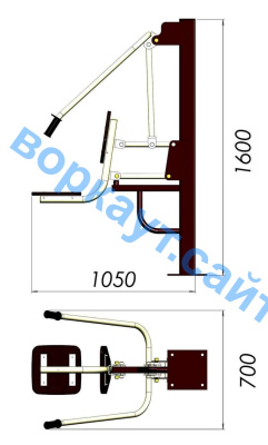 Уличный тренажер "Жим от груди" УТ 002 в Симферополе