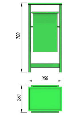 Урна с крышкой МАФ 1631 в Симферополе