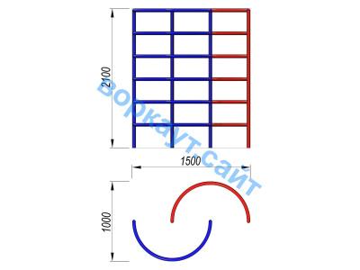 Шведская стенка полукруглая ДСК 3503 в Симферополе